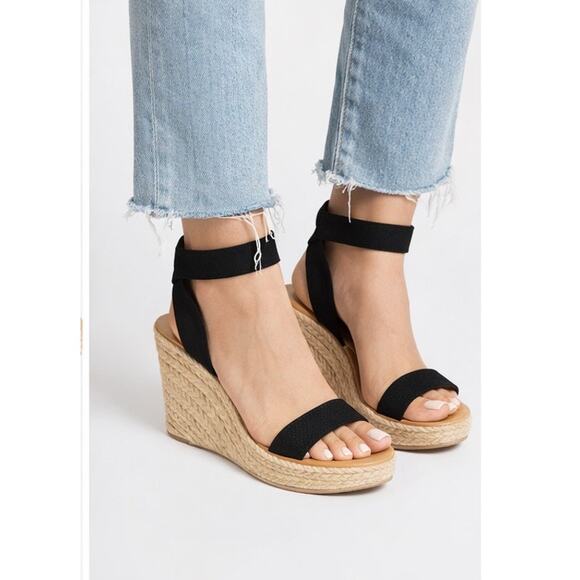 Dolce Vita Shoes - Dolce Vita Black Espadrille Wedge Sandals Size 9
